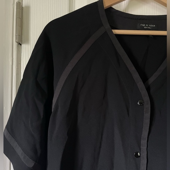 Rag & Bone black button down jersey dress - Picture 3 of 9